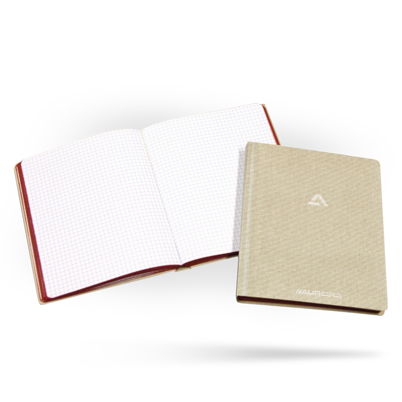 CARNETS AVEC COUVERTURE TOILE NATURELLE